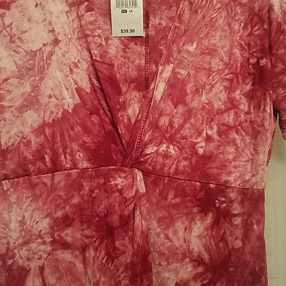 Tied Dyed Twisted Fitted Knot Dress - Picture 4 of 4